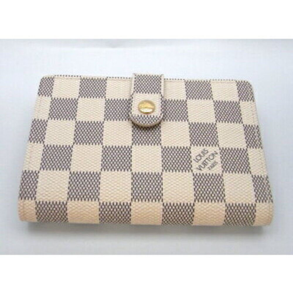Louis Vuitton Wallet Clasp PursePortefeuille ViennoisDamier Azur White